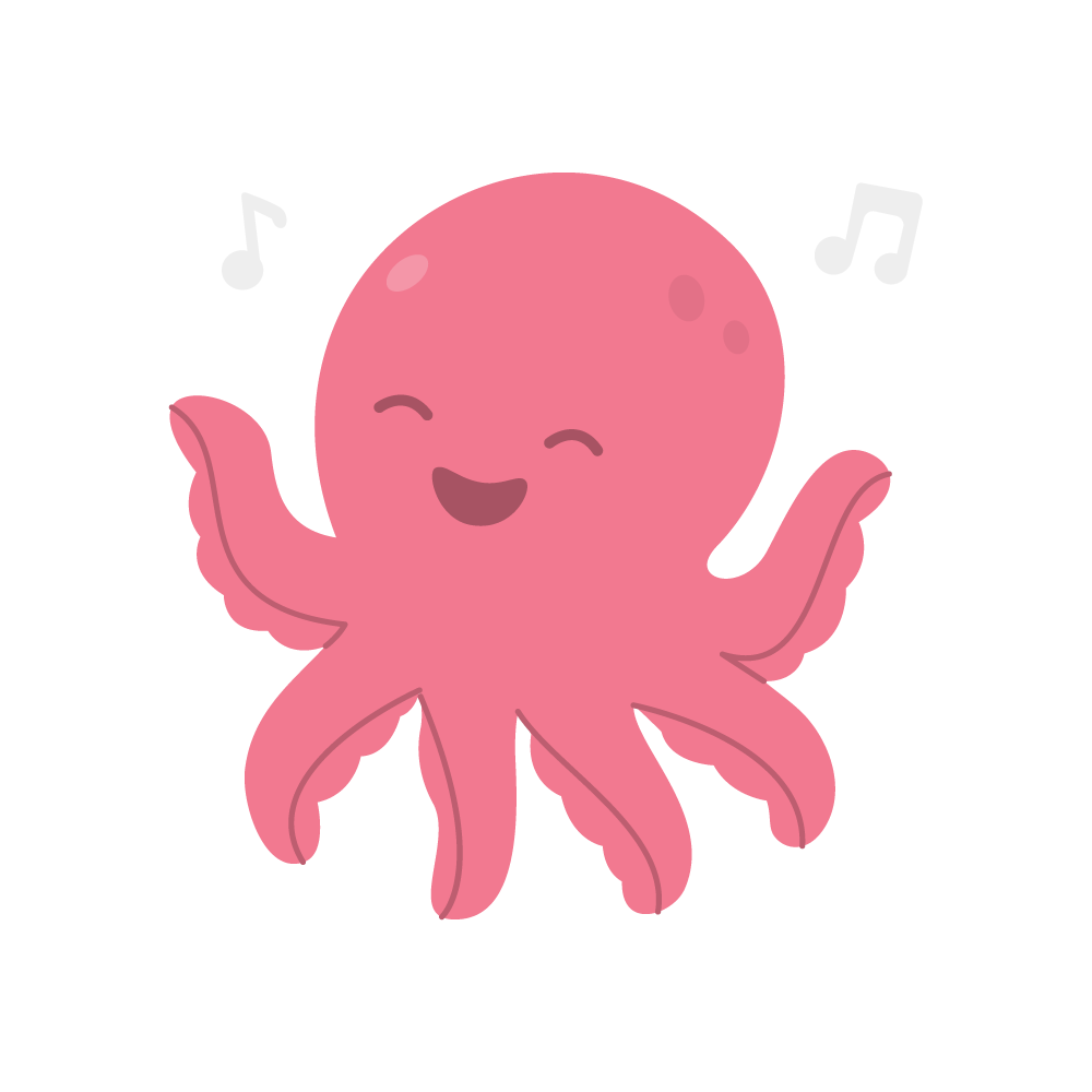clipart of an octopus dancing